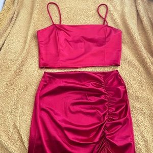 Two piece set, skirt and cropped tank